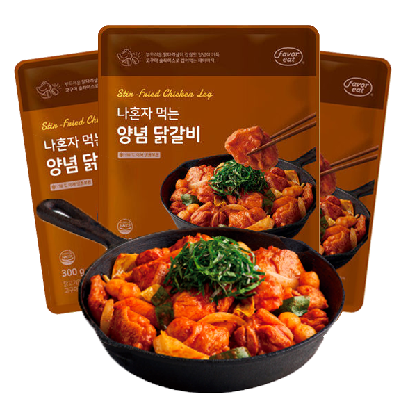 [페이보잇] 나혼자 먹는 양념 닭갈비 300gx3팩