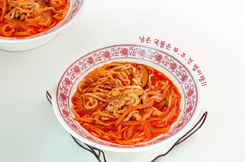 고것참 짬뽕 맛집 직화 고기짬뽕 hmr 2인분 불맛 간편 조리 면 포함 캠핑 중화 밀키트 1.32kg