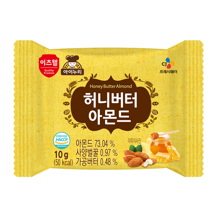 이츠웰 아이누리 허니버터 아몬드 400g (10g*40입 )