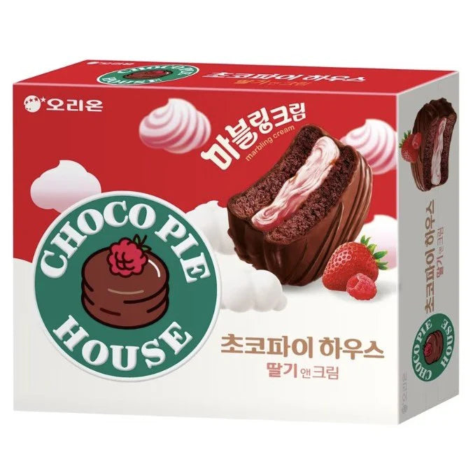 [오리온]초코파이 하우스 딸기앤크림 408g