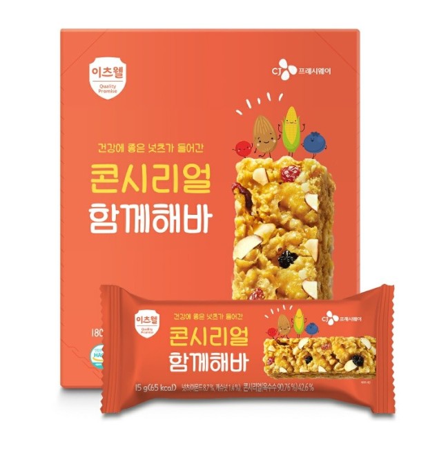 이츠웰 콘시리얼 함께해바 견과바 240g